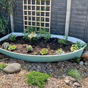 Turquoise 8ft boat planter