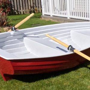 9 1/2ft Red Classic Rowing Boat