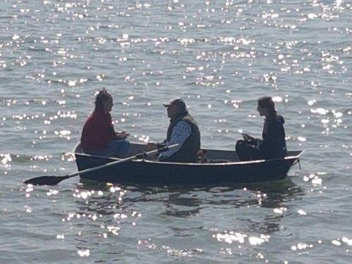 rowing boat on the sea
