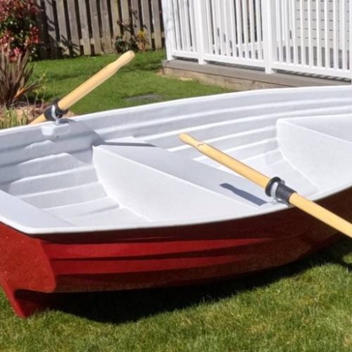 9 1/2ft Red Classic Rowing Boat
