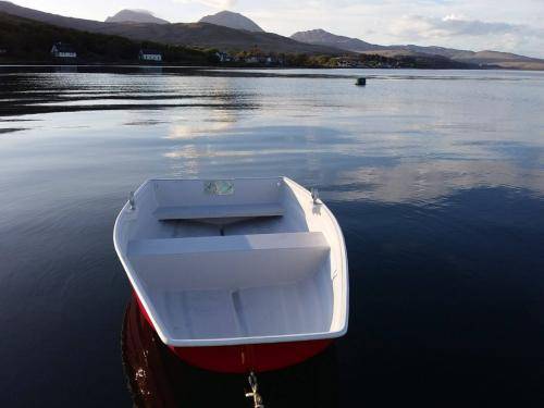 rowing boat on loch