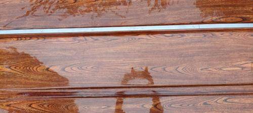 stainless steel rubbing strake on 8.5ft pram style rowing boat